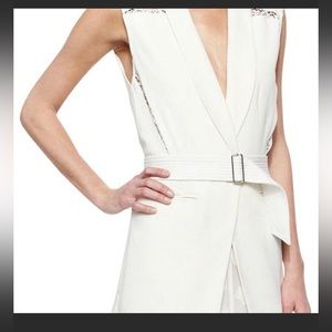 White Lace Detail Vest